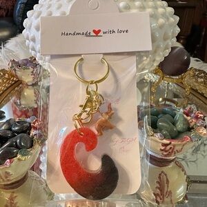 Red and Black Handmade Keychain